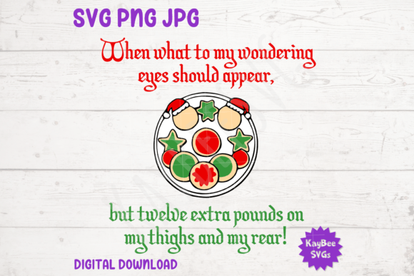 Funny Christmas Cookies SVG PNG JPG: Graphics and T-Shirt Designs