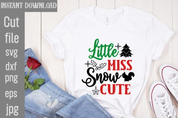 Little Miss Snow Cute SVG Graphics & T-Shirt Designs