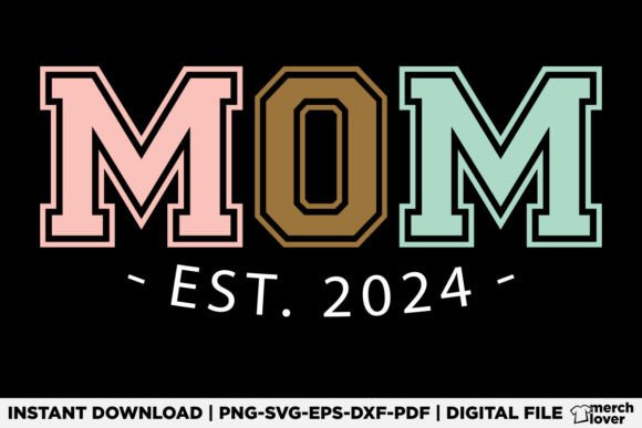 Mom Est 2024 Mothers Day T‑Shirt Graphic Review