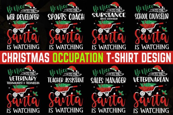 Occupation Christmas T-shirt Design 9 Graphics Review