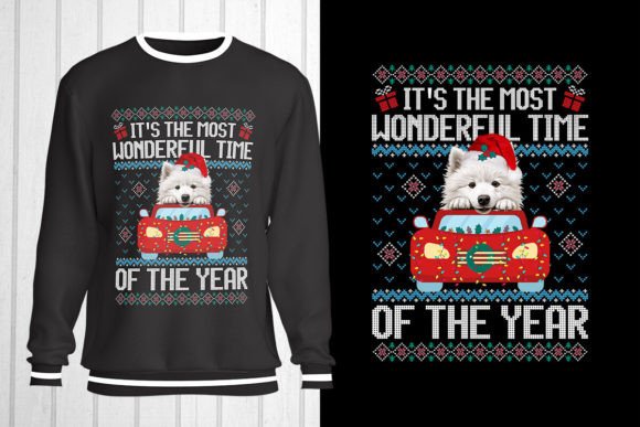 Samoyed Dog Christmas Ugly Sweater Graphics Review